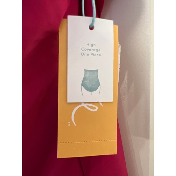 NWT Kona Sol Women’s High‎ Coverage One Piece Ruffled Bathing Suit Size 20 Pink - Picture 3 of 5